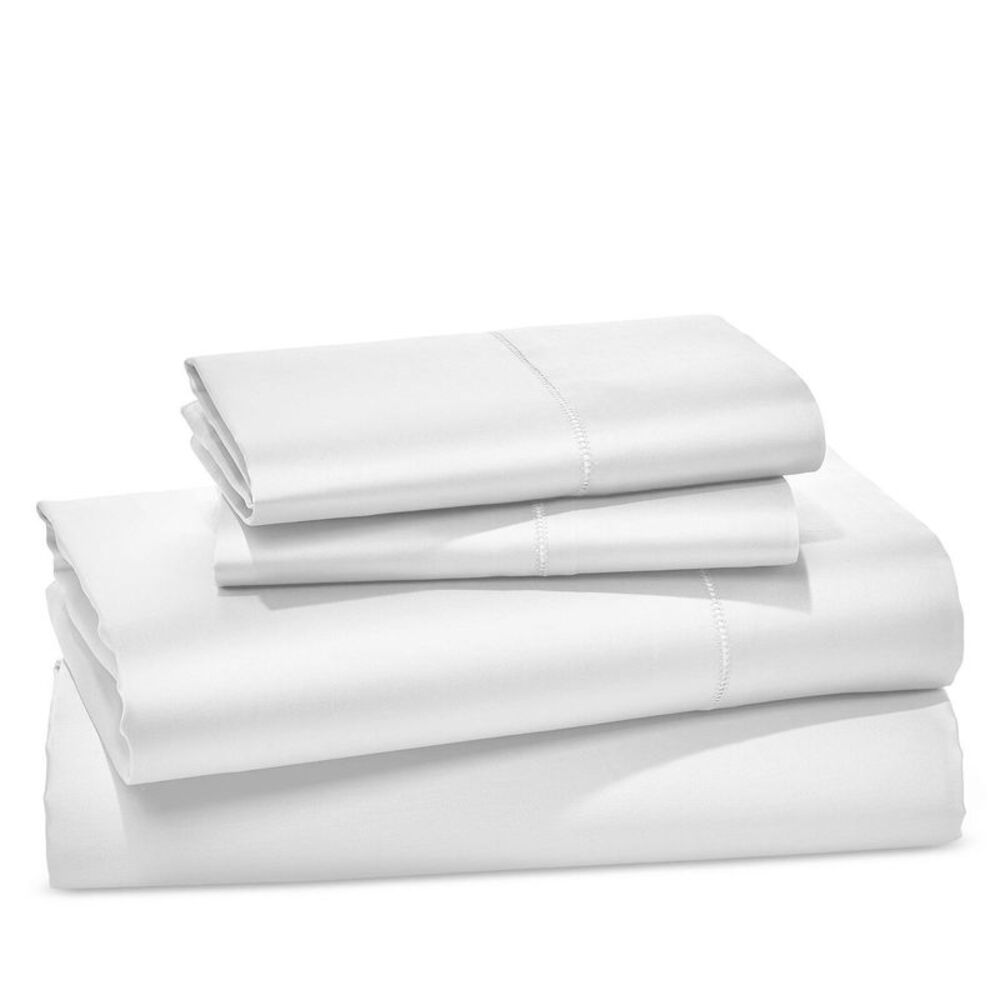 Sferra Matera Egyptian Cotton Sateen Full Sheet Set White - NWT $840